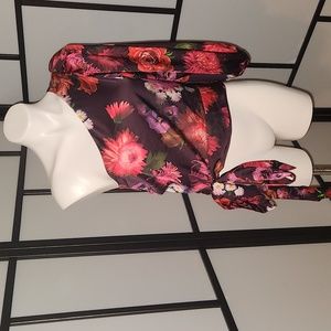 NWT Express one sleeve floral top